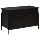 Opbevaringskasse Sort eg 80 x 40 x 49,5 cm Konstrueret træ