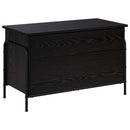 Opbevaringskasse Sort eg 80 x 40 x 49,5 cm Konstrueret træ