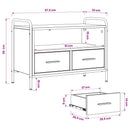 TV-skab 67,5 x 33 x 50 cm Sort eg Konstrueret træ