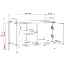 TV-skab 133 x 33 x 50 cm Røget eg Konstrueret træ
