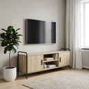 TV-skab 133 x 33 x 50 cm Sonoma-eg Konstrueret træ