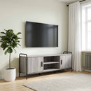 TV-skab 133 x 33 x 50 cm Grå Sonoma Konstrueret træ