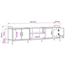 TV-skab 167,5 x 33 x 50 cm Sort eg Konstrueret træ