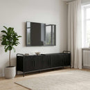 TV-skab 146 x 33 x 50 cm Sort eg Konstrueret træ