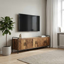 TV-skab 146 x 33 x 50 cm Gammelt træ Konstrueret træ