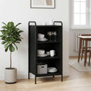 Sideboard Sort eg 97 x 33 x 81 cm Konstrueret træ
