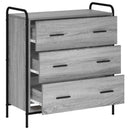 Sideboard Grå Sonoma 97 x 33 x 81 cm Konstrueret træ