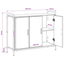 Sideboard Røget eg 97 x 33 x 81 cm Konstrueret træ