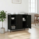 Sideboard Sort eg 97 x 33 x 81 cm Konstrueret træ