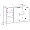 Sideboard Sort eg 97 x 33 x 81 cm Konstrueret træ