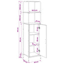 Highboard Artisan-eg 40 x 33 x 161 cm Konstrueret træ