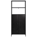 Highboard Sort eg 40 x 33 x 161 cm Konstrueret træ