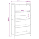 Bogskab 55,5 x 33 x 174 cm Konstrueret træ Gammelt træ