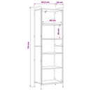 Bogskab 55,5 x 33 x 174 cm Konstrueret træ Sort eg