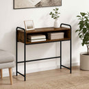 Konsolbord Røget eg 90 x 33 x 80,5 cm Konstrueret træ