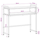 Konsolbord Røget eg 90 x 33 x 80,5 cm Konstrueret træ