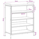 Sko skab 76 x 36,5 x 93 cm Konstrueret træ Gammelt træ