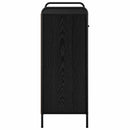 Sko skab 76 x 36,5 x 93 cm Konstrueret træ Sort eg