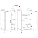 Sko skab 51 x 36,5 x 93 cm Konstrueret træ Sort eg
