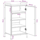 Sko skab 51 x 36,5 x 93 cm Konstrueret træ Sort eg