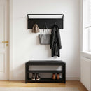 Jakkeholder Vægmonteret Sort eg 60 x 30 x 25 cm Konstrueret træ
