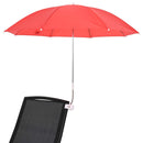 Parasol med klemme 2 pcs Murstensrød Ø 105 x 86 cm