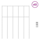 Havehegnspane 12 pcs Galvaniseret stål Sølv
