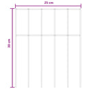 Havehegnspane 24 pcs Galvaniseret stål Sølv