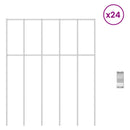 Havehegnspane 24 pcs Galvaniseret stål Sølv