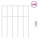 Havehegnspane 48 pcs Galvaniseret stål Sølv