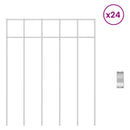 Havehegnspane 24 pcs Galvaniseret stål Sølv
