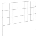 Havehegn med pæle 24 pcs 55 x 30 cm Mesh Galvaniseret stål Sølv