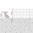 Havehegn med pæle 48 pcs 55 x 30 cm Mesh Galvaniseret stål Sølv