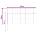 Havehegn med pæle 48 pcs 55 x 30 cm Mesh Galvaniseret stål Sølv