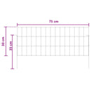 Havehegn med pæle 24 pcs 75 x 30 cm Mesh Galvaniseret stål Sølv