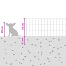 Havehegn med pæle 48 pcs 75 x 30 cm Mesh Galvaniseret stål Sølv