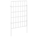 Havehegn med pæle 12 pcs 35 x 50 cm Mesh Galvaniseret stål Sølv