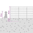 Havehegn med pæle 24 pcs 35 x 50 cm Mesh Galvaniseret stål Sølv