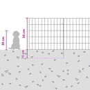 Havehegn med pæle 24 pcs 55 x 50 cm Mesh Galvaniseret stål Sølv