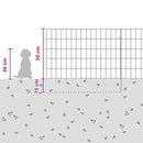 Havehegn med pæle 12 pcs 75 x 50 cm Mesh Galvaniseret stål Sølv