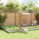 Havehegn med pæle 12 pcs 95 x 50 cm Mesh Galvaniseret stål Sølv
