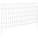Havehegn med pæle 24 pcs 95 x 50 cm Mesh Galvaniseret stål Sølv