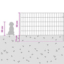 Havehegn med pæle 24 pcs 95 x 50 cm Mesh Galvaniseret stål Sølv