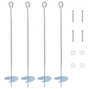 Jordanker 4 pcs Sølv Ø10 x 60 cm Galvaniseret metal