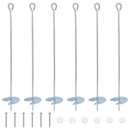 Jordanker 6 pcs Sølv Ø10 x 60 cm Galvaniseret metal