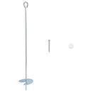 Jordanker 10 stk. Ø10 x 60 cm Galvaniseret metal Sølv