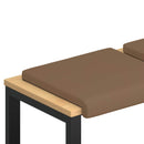 Bænkpude 2 stk. Kunstlæder Cappuccino Dybde 35 cm