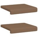 Bænkpude 2 stk. Kunstlæder Cappuccino Dybde 35 cm