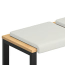 Bænkpude 2 stk. Kunstlæder Hvid Dybde 35 cm