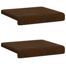 Bænkpude 2 stk. Faux suedestof Brun Dybde 35 cm